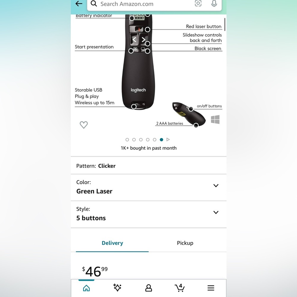 Logitech Professional Presenter R800 wireless